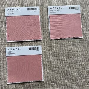Azazie rosette swatches